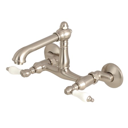 English Country KS7228PL 6-Inch Adjustable Center Wall Mount Kitchen Faucet KS7228PL